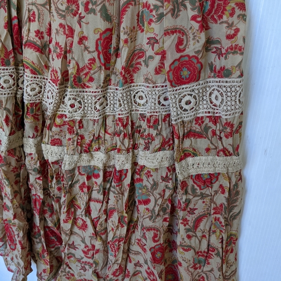 FRYE Dessert Bloom Boho Crochet Maxi Dress - Picture 7 of 12